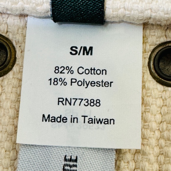 J. Crew Dress Belt Cream Canvas Metal Buckle Size Small / Medium - Picture 6 of 7